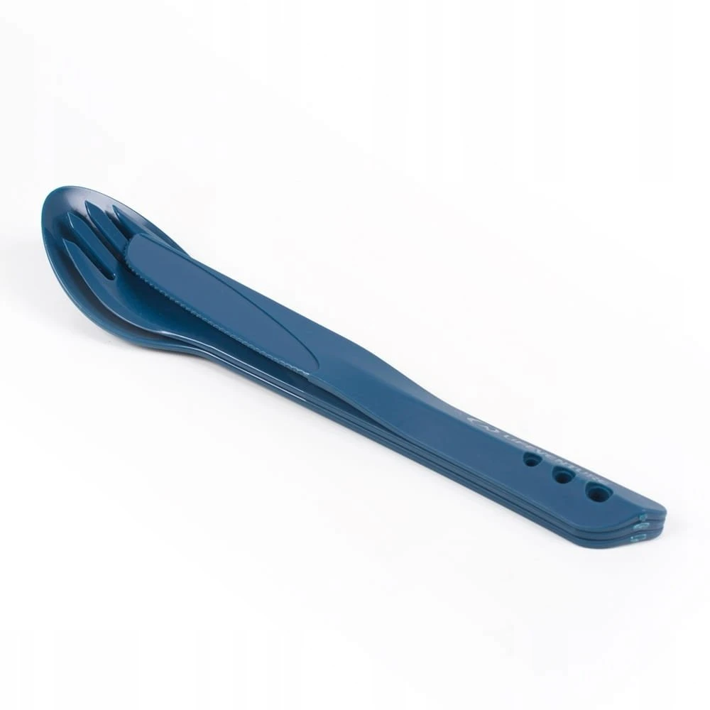 Kelioninių įrankių komplektas Lifeventure Ellipse Camping Cutlery - Tamsiai mėlyna