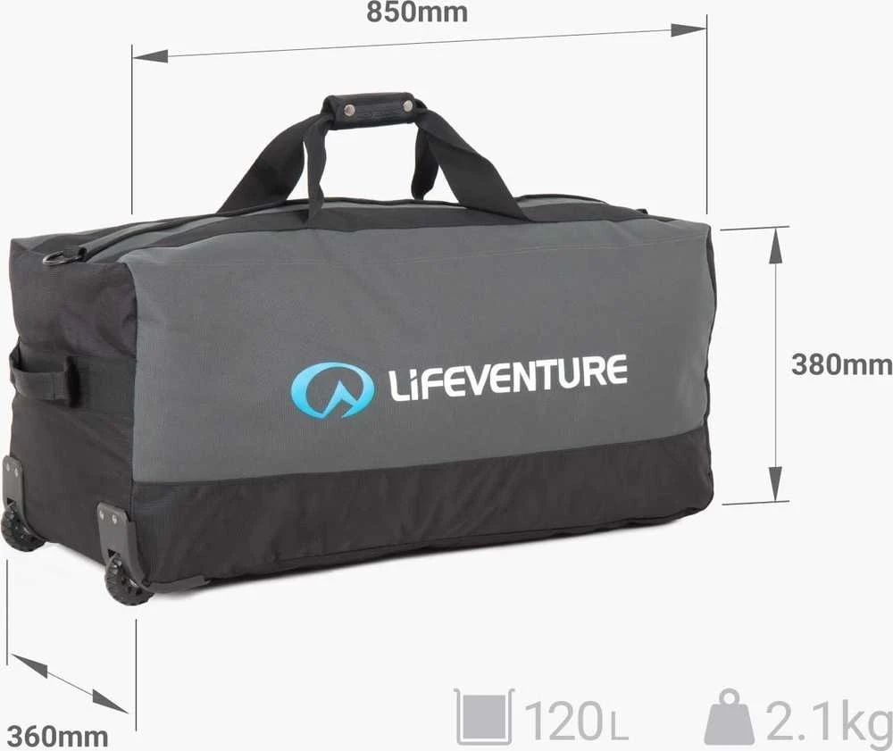 Krepšys Lifeventure Expedition Duffle Wheels 120L - Juoda