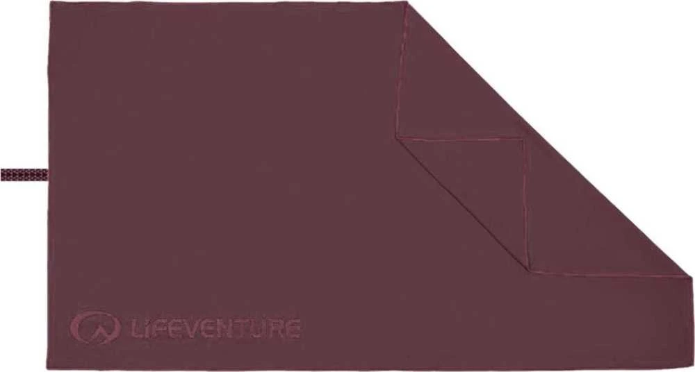 Lifeventure perdirbto minkšto pluošto rankšluostis Trek, juodųjų serbentų spalvos, XL 130x75 cm