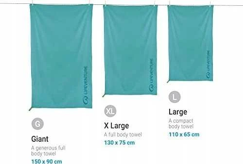 Kelioninis rankšluostis Lifeventure Soft Fibre Recycled Teal L - L