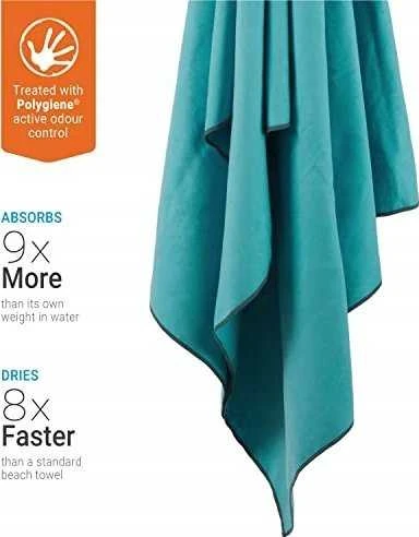 Kelioninis rankšluostis Lifeventure Soft Fibre Recycled Teal L - L