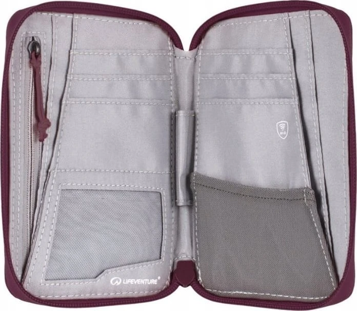 Lifeventure RFID mini kelioninė piniginė su slyvų spalva