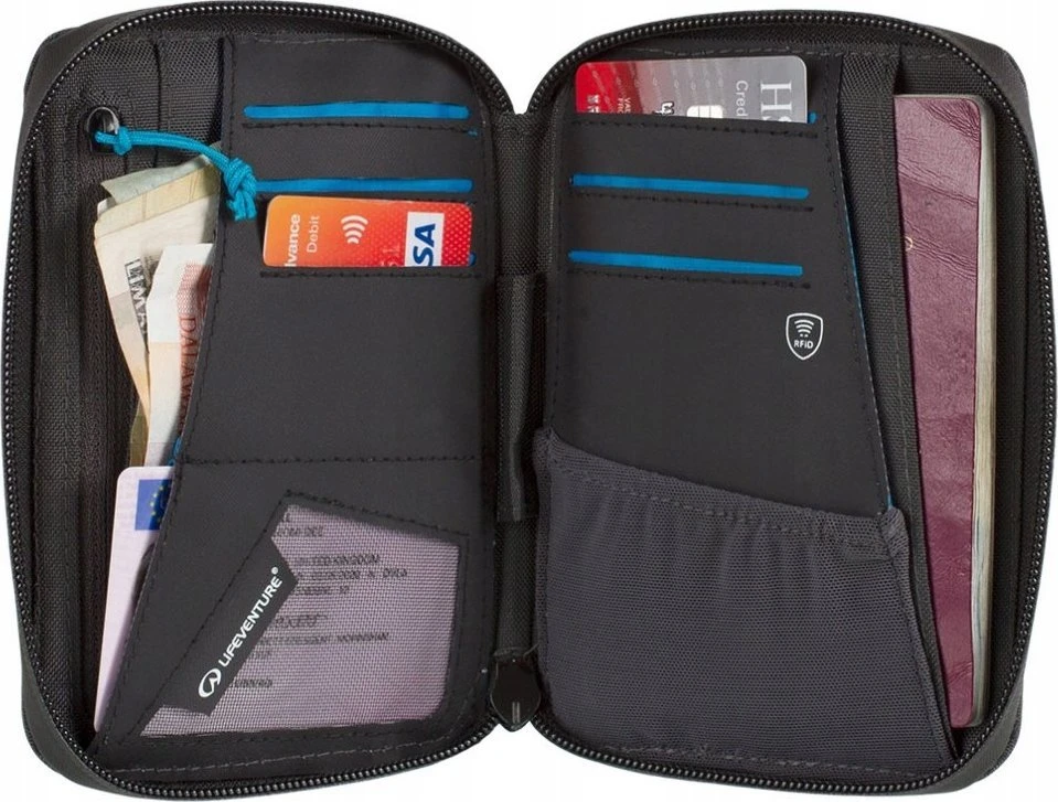 Piniginė Lifeventure RFD Mini Travel Wallet Perdirbta - Pilka
