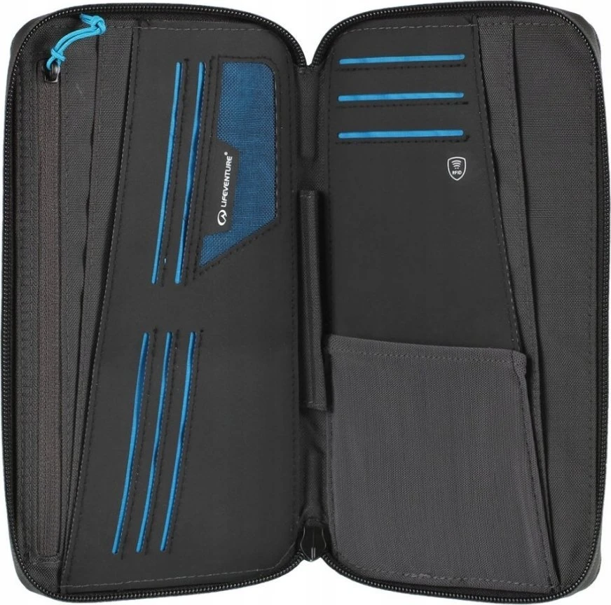 Piniginė dokumentų dėklas Lifeventure RFID Travel Wallet Recycled - Pilka