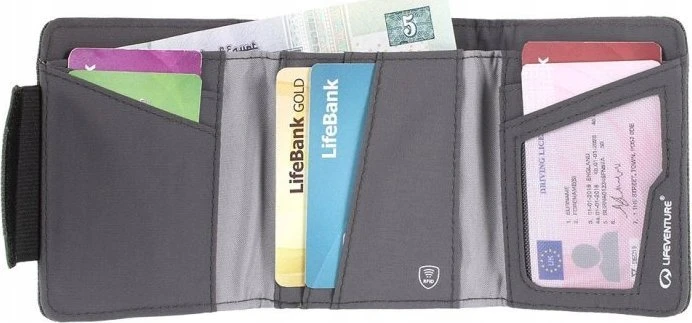Piniginė Lifeventure RFId Wallet Recycled - Pilka