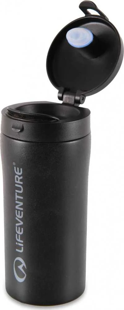 Lifeventure Flip-Top termo puodelis - Juoda