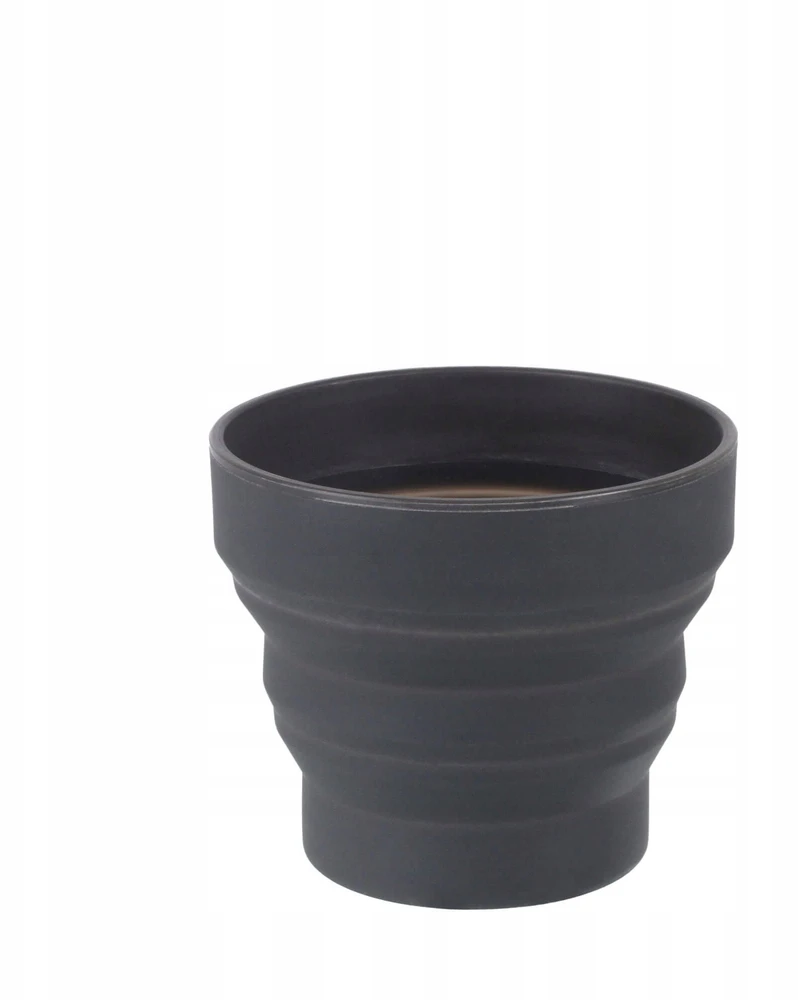 Suspaudžiamas puodelis Lifeventure Silicone Ellipse FlexiMug - Tamsiai pilka