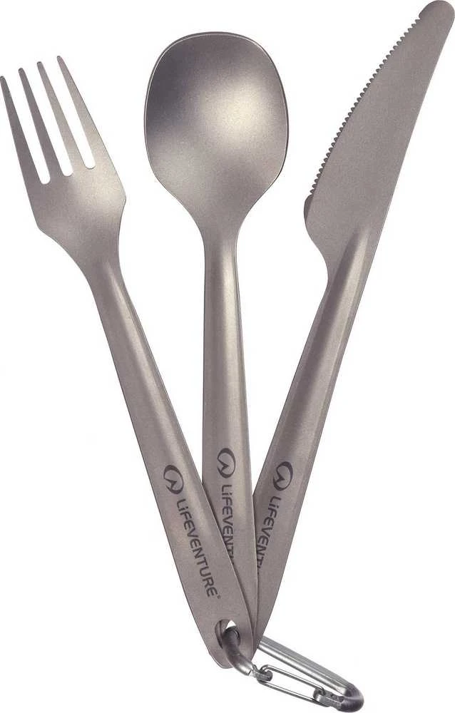 Įrankių rinkinys Lifeventure Titanium 3pcs Cutlery Set