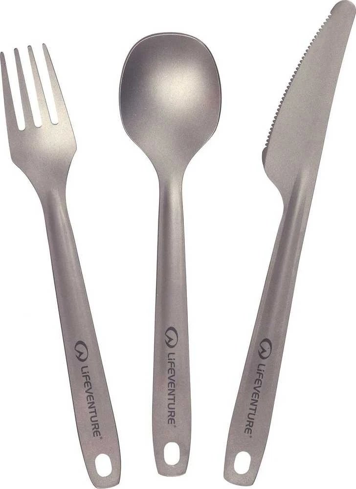 Įrankių rinkinys Lifeventure Titanium 3pcs Cutlery Set