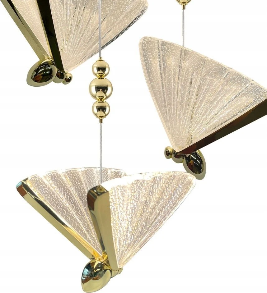 Light Prestige Light Prestige Mariposa LP-1715/3P pakabinamas šviestuvas elegantiško dizaino drugeliai 3x24W LED CCT 3000-4000-6000K auksas