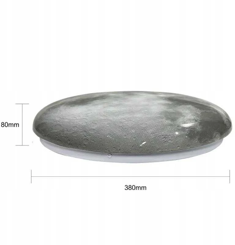 „Light Prestige Luna LP-1106/1C“ lubinis šviestuvas „Luna“ lubinis šviestuvas modernus apskritimo formos kosmosas 1x24W LED 4000K pilka/balta
