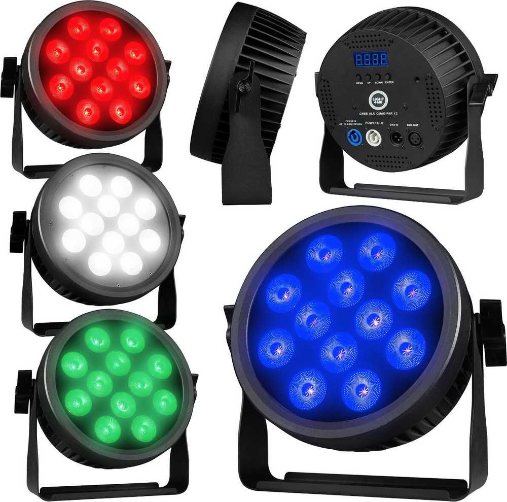 L4M LIGHT4ME CREE ALU QUAD PAR 12 PAR prožektorius