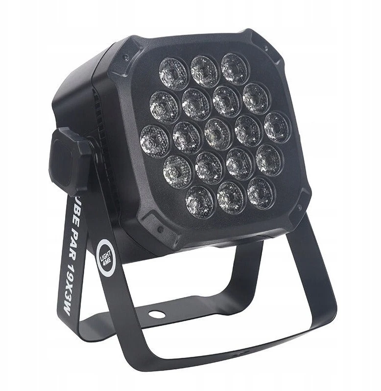 LIGHT4ME CUBE PAR 19X3W RGBW par šviesos reflektorius