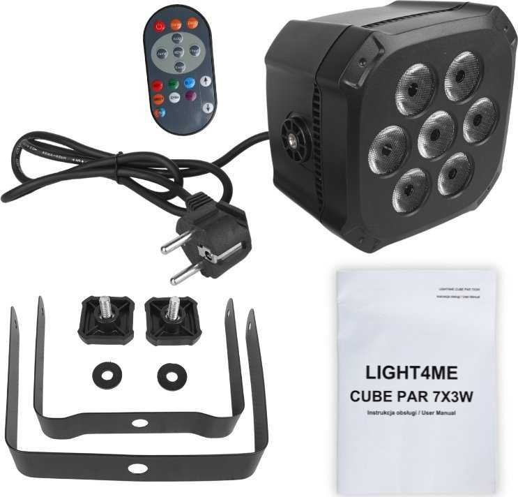 LIGHT4ME CUBE PAR 7X3W prožektorius par apšvietimas