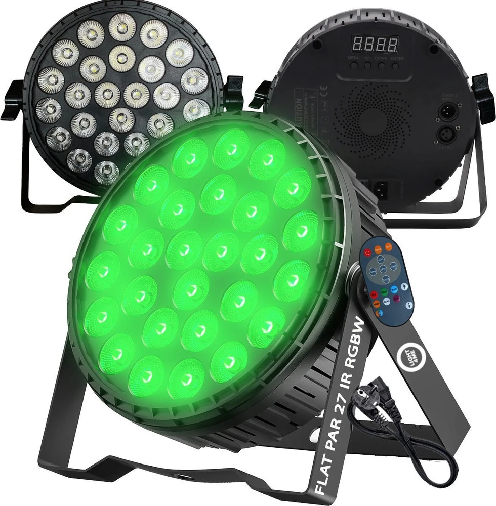 L4M LIGHT4ME FLAT PAR 27 IR RGBW PAR prožektorius