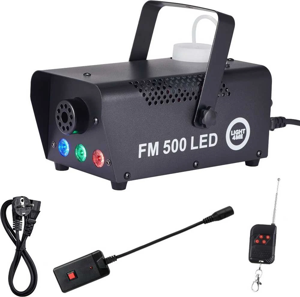 Light4Me FM 500 LED V2 - 500W smoke/fog machine with 3x1W RGB lighting effect