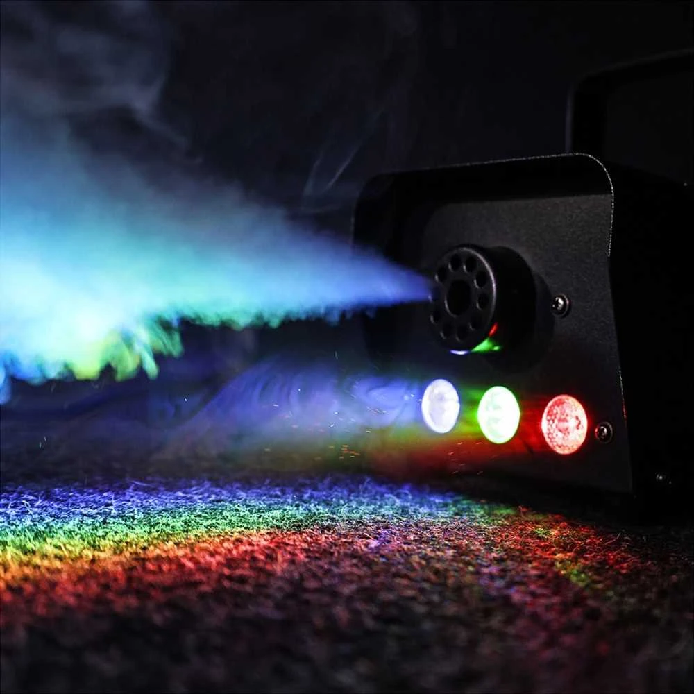 Light4Me FM 500 LED V2 - 500W smoke/fog machine with 3x1W RGB lighting effect