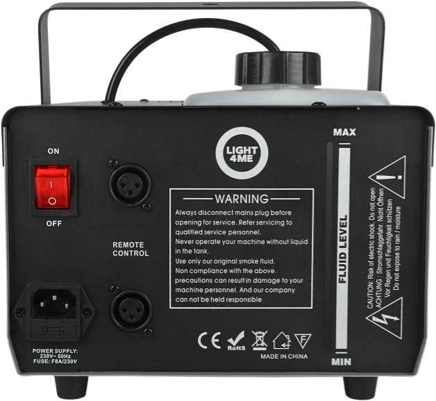 L4M LIGHT4ME FOG 900 V2 dūmų rūko įrenginys su nuotolinio valdymo pultu