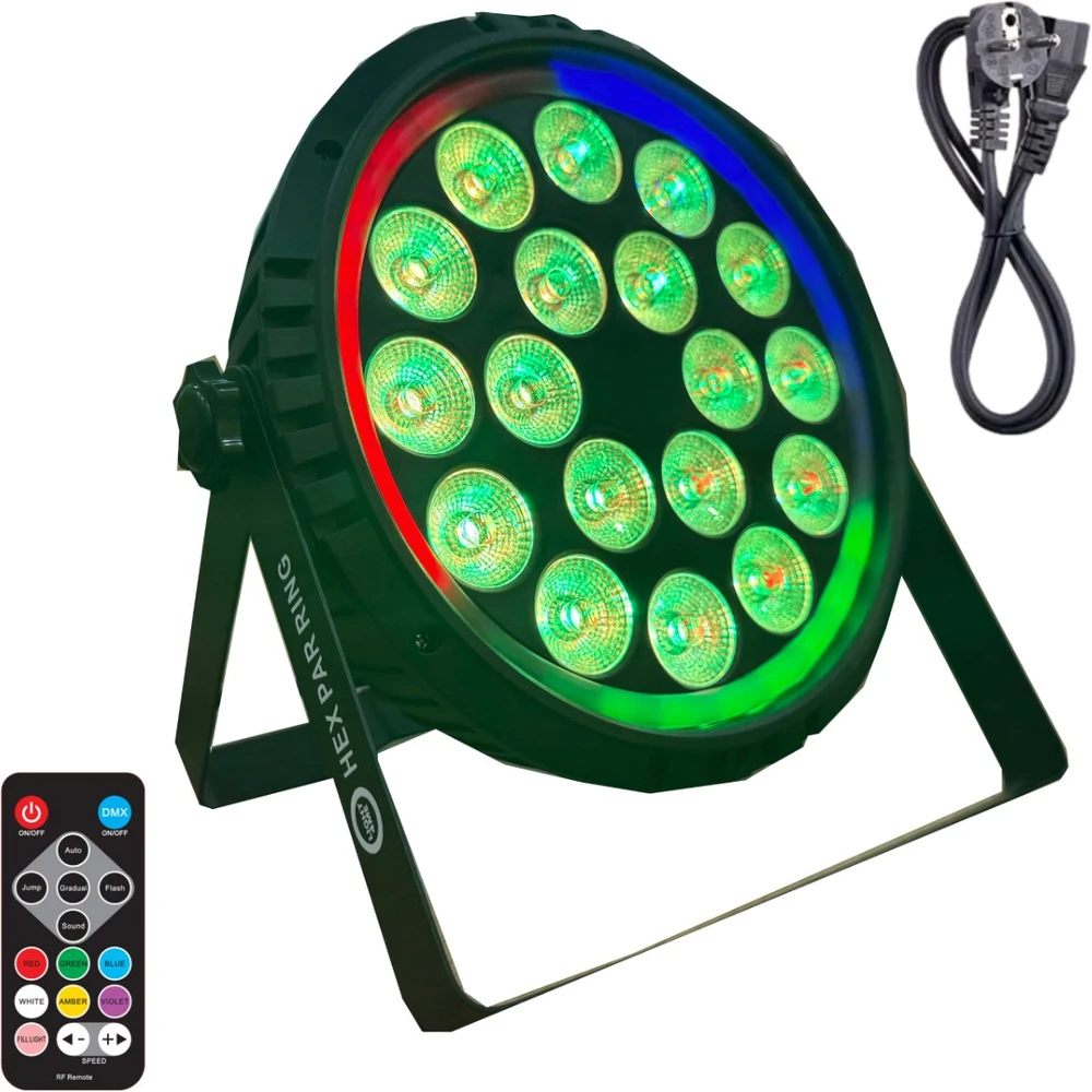 Carruzzo LIGHT4ME HEX PAR RING scenos prožektorius su ašies efektu