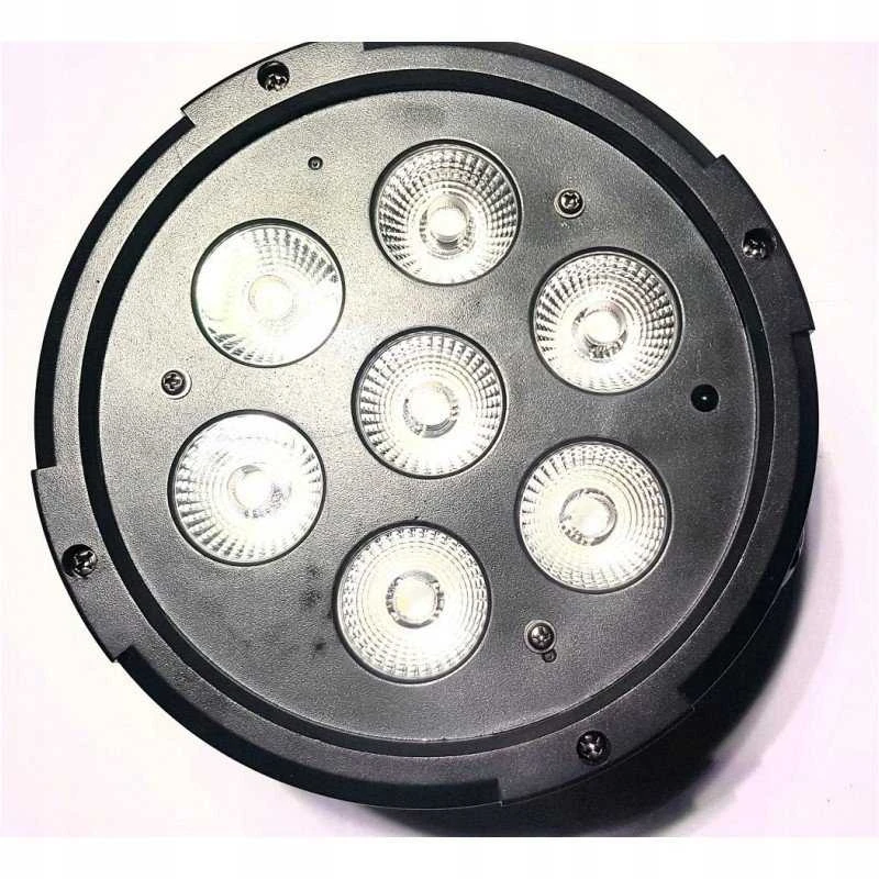 L4M LIGHT4ME Juodas PAR 7x10W RGBWA LED Galingas ir lengvas