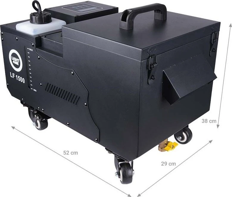LIGHT4ME LF1500 ultragarsinė sunkiųjų dūmų mašina + nuotolinio valdymo pultas