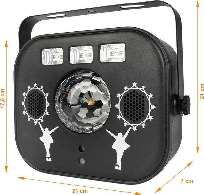LIGHT4ME MULTIBOX kelių efektų LED disko lazerinis šviestuvas