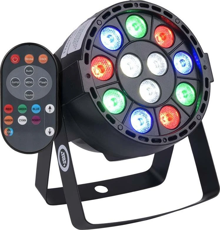 LIGHT4ME P12 LED PAR RGBW - nuotoliniu būdu valdomas scenos apšvietimas