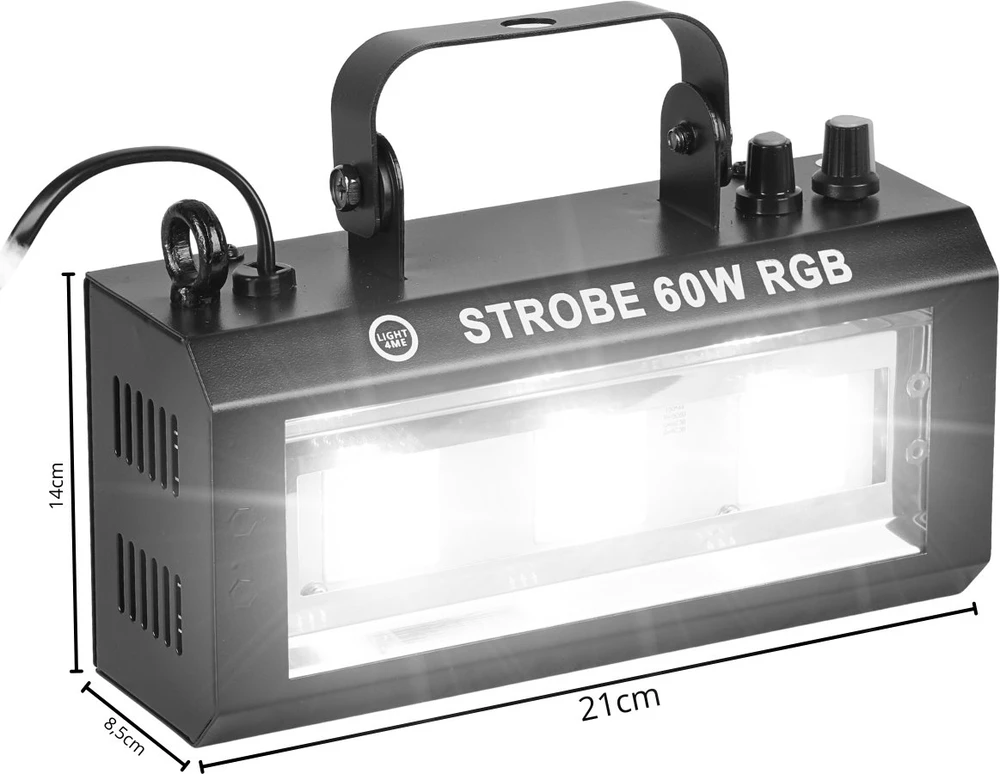 LIGHT4ME STROBE 60W RGB stroboskopinio apšvietimo efektas