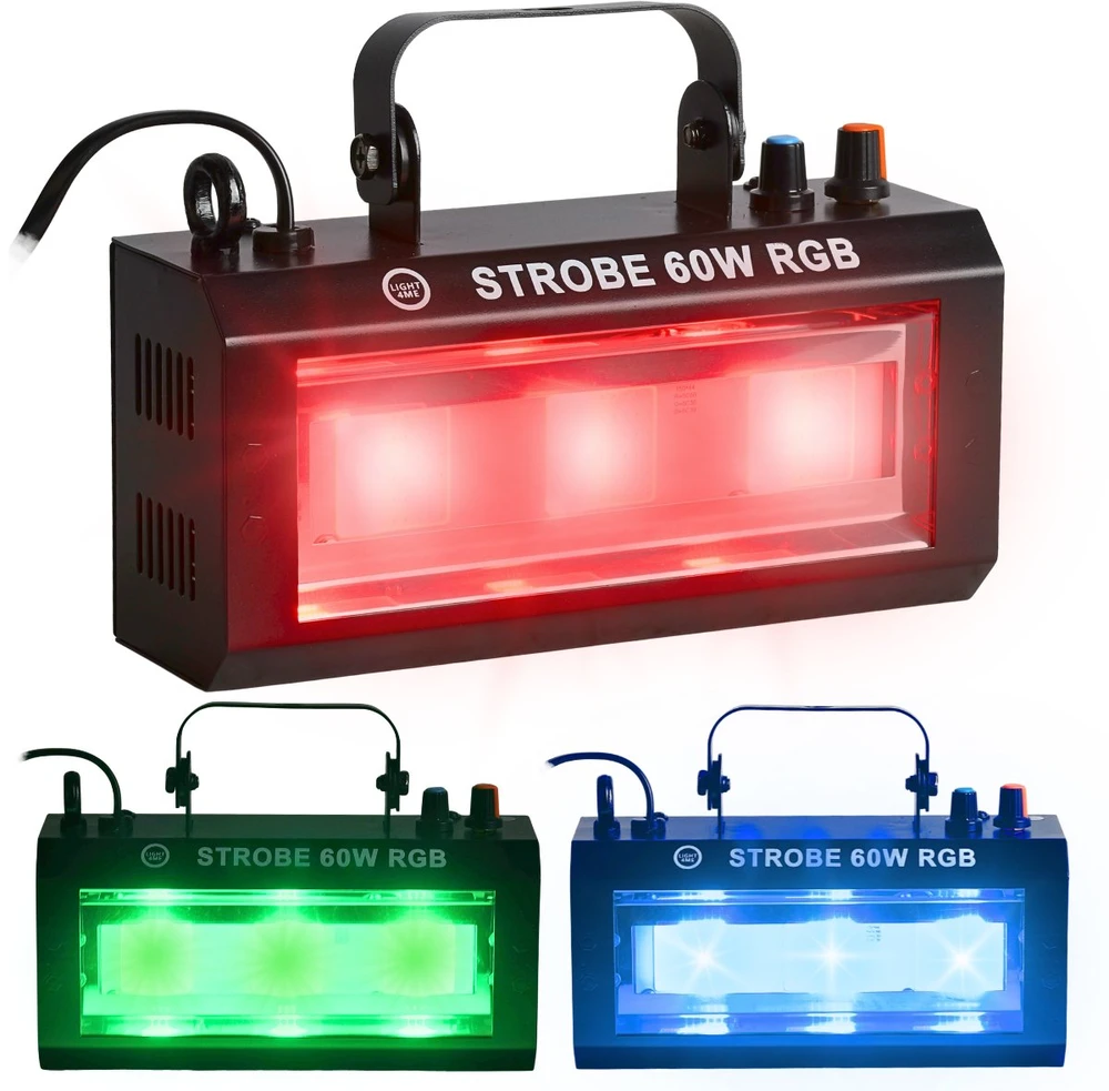 LIGHT4ME STROBE 60W RGB stroboskopinio apšvietimo efektas