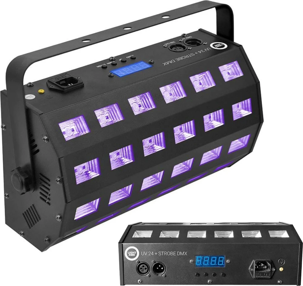 L4M LIGHT4ME UV 24 + STROBE DMX ultravioletinis prožektorius