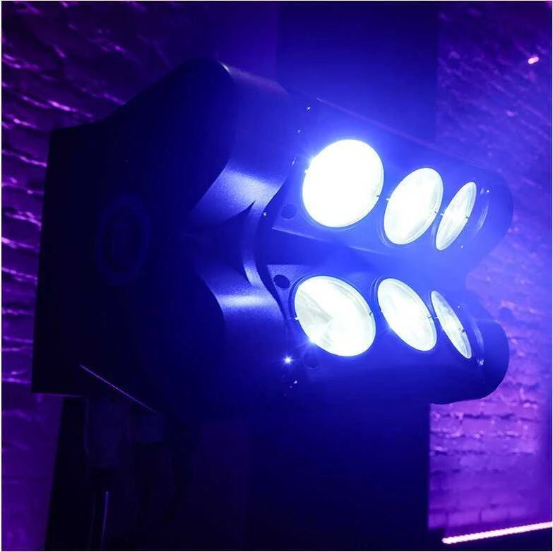 LIGHT4ME SPIDER HEAD 6x10 disko efektų judanti galva