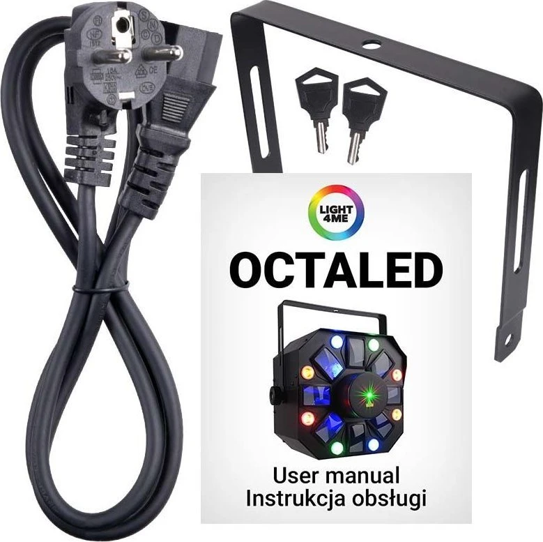 L4M LIGHT4ME OCTALED diskotekos šviesos efektas RGBWA gėlė
