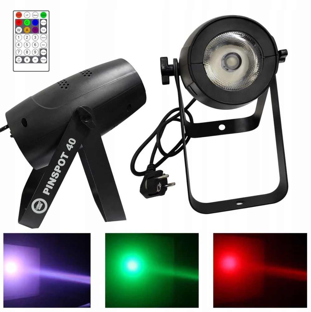LIGHT4ME PINSPOT 40 scenos prožektorius 40W RGBW