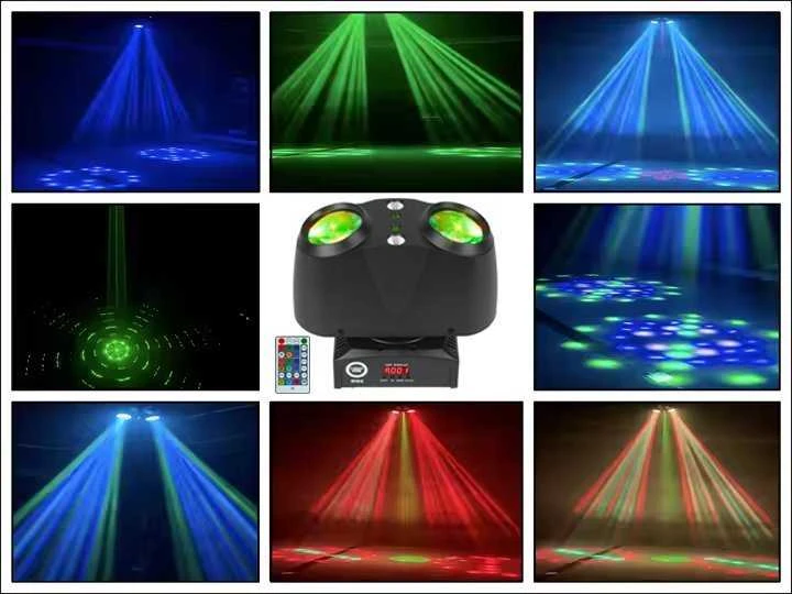 „Light4Me SID2“ – 4 viename LED daugiafunkcis šviesos diodų šviestuvas + spindulio / lazerio / stroboskopo efektas