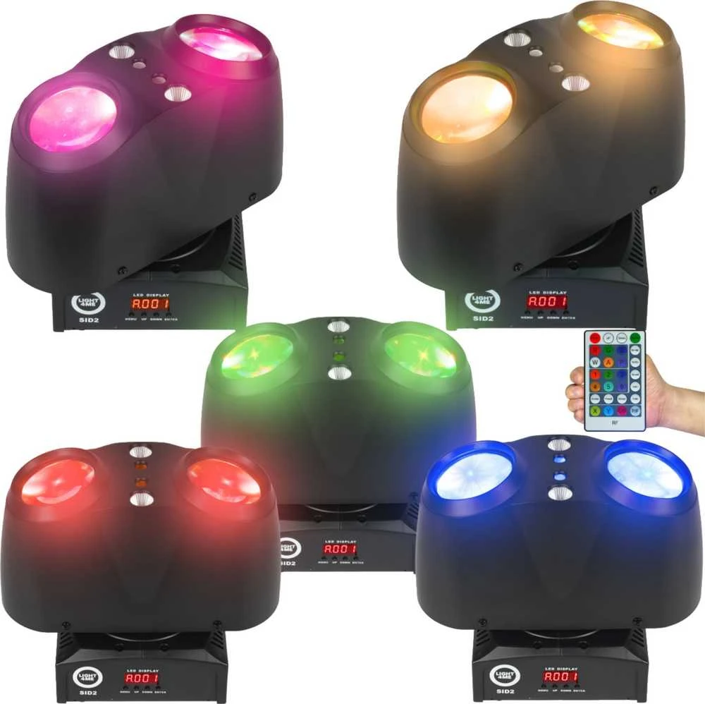 „Light4Me SID2“ – 4 viename LED daugiafunkcis šviesos diodų šviestuvas + spindulio / lazerio / stroboskopo efektas