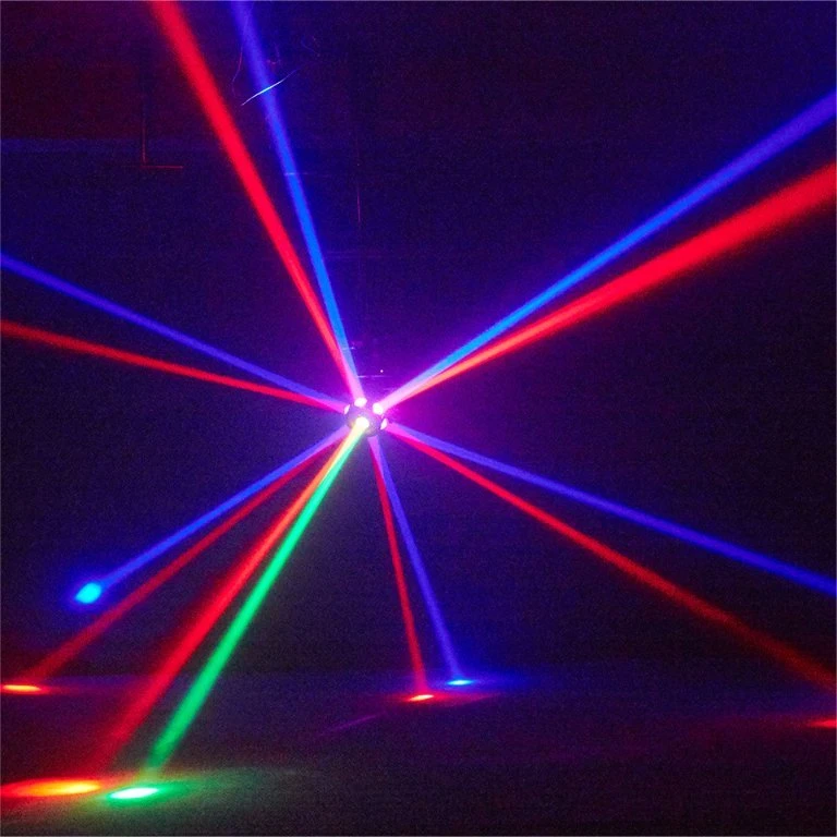 L4M UFO LED 6in1 daugiafunkcis šviesos spindulio efektas