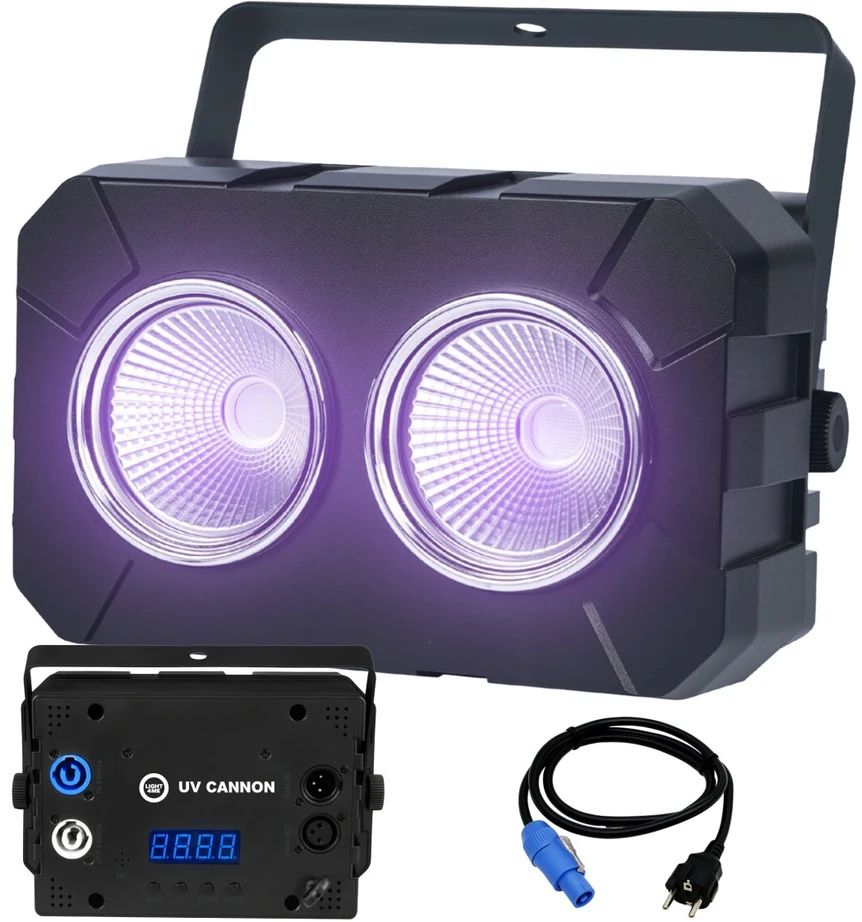 LIGHT4ME UV CANNON scenos apšvietimo efektas – UV prožektorius