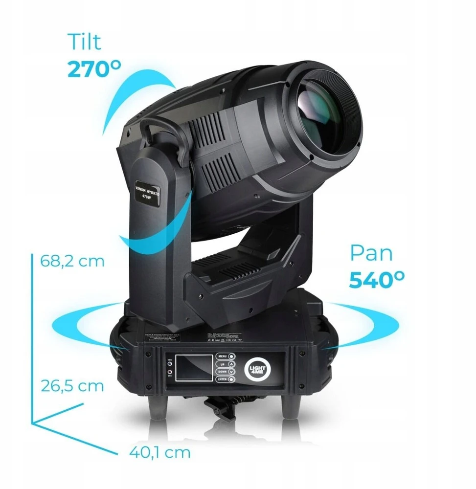 LIGHT4ME LIGHT4ME VENOM HYBRID 470W studijinė lempa judanti galvutė hibridinė