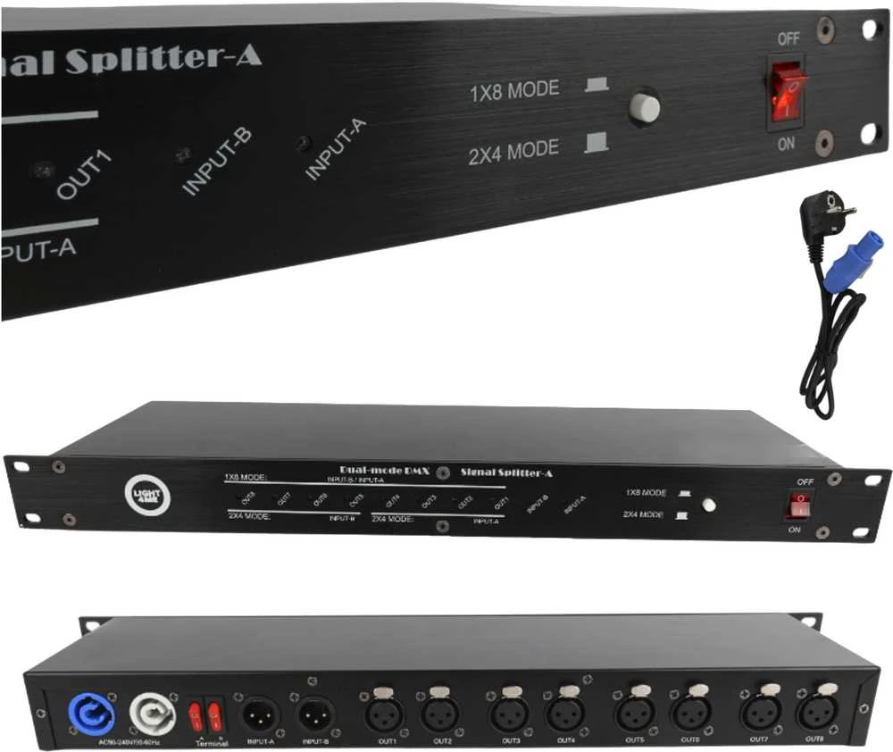 L4M LIGHT4ME XSPLIT 2×4 DMX splitter