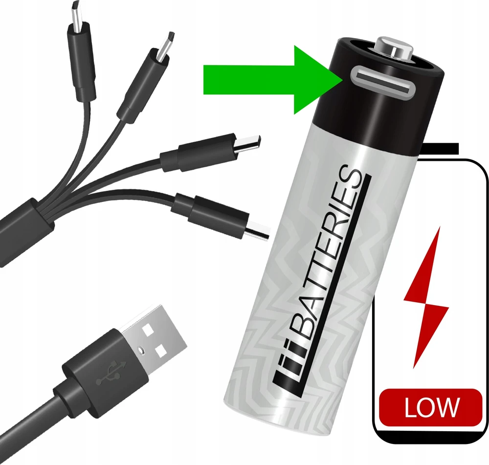 Liibateries Ličio baterijos Akumuliatorius AA / R6 750mAh 4 vnt.