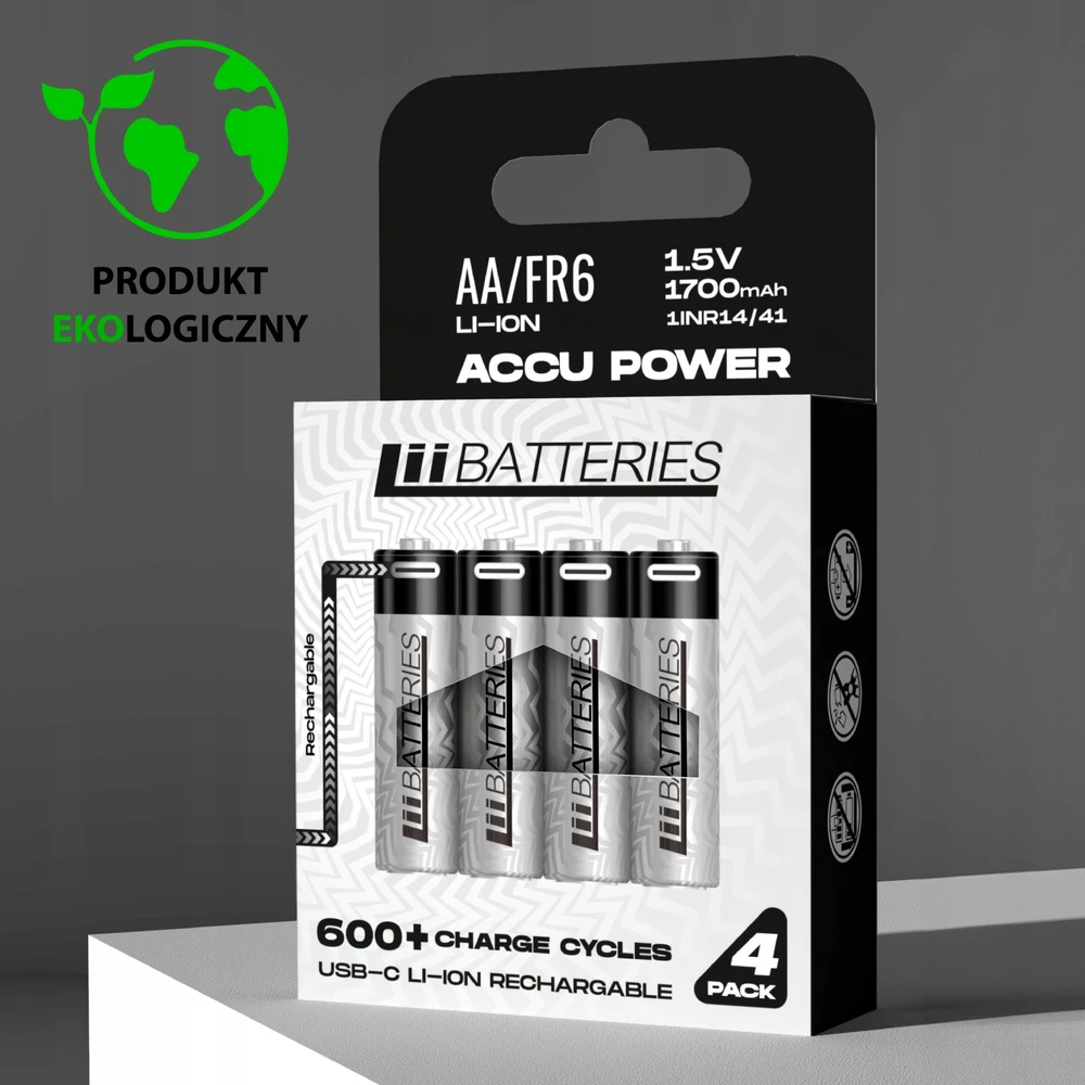 Liibateries Ličio baterijos Akumuliatorius AA / R6 750mAh 4 vnt.