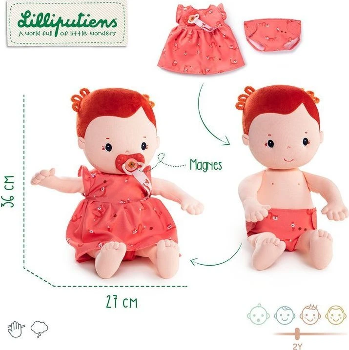 Lilliputiens Rose Big Baby 36 cm