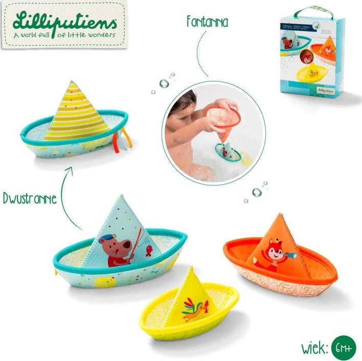 Lilliputiens 3 maudyklų valtys 6 mėn.+