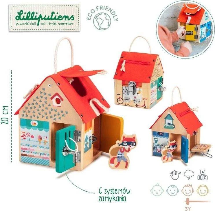 Lilliputiens „Lilliputians Fox Burglar“ medinis manipuliacinis namas su pilimis