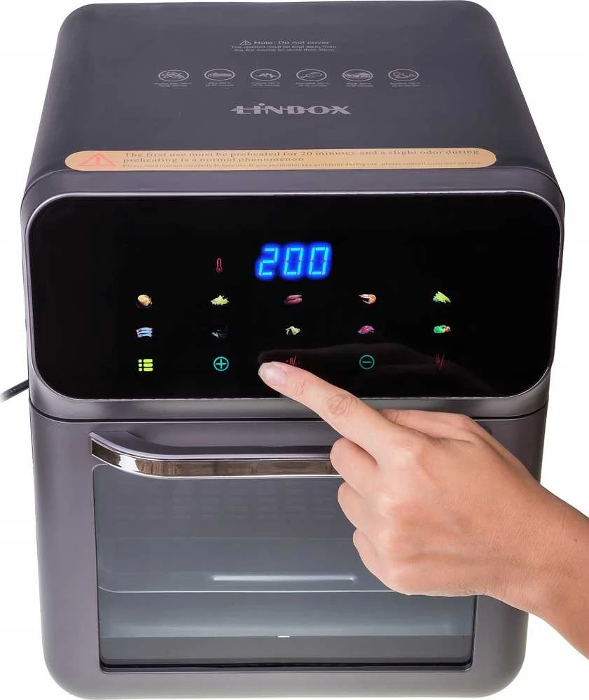 Gruzdintuvė „Linbox“ oro keptuvė / orkaitė 5504, juoda