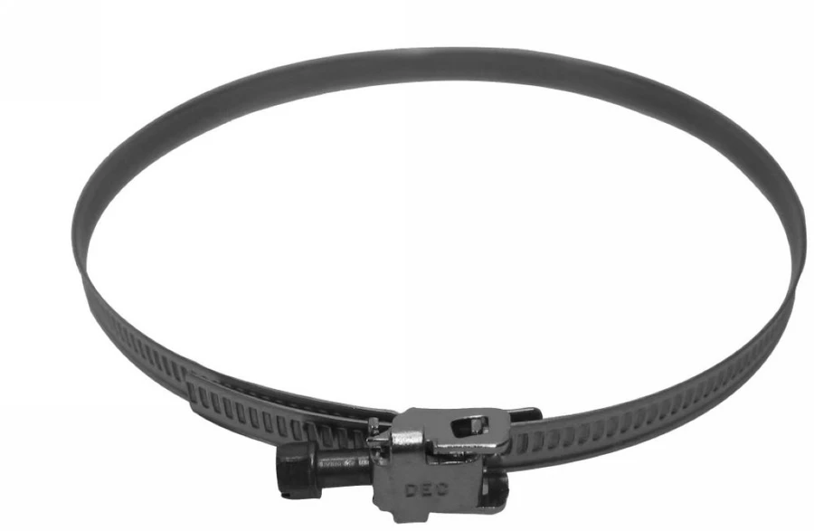 LINDAB žarnų spaustukas TKS 63-125 mm, iš nerūdijančio plieno, su stacionariai pritvirtinta cinkuota spyna lanksčioms žarnoms.