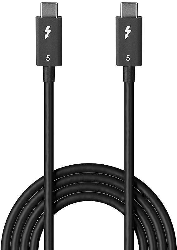 Thunderbolt Laidas - LINDY Thunderbolt 5 Laidas, 40Gbps, 100W PD, 1 m, Juodas