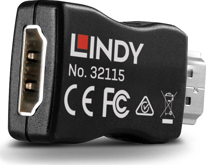HDMI Emuliatorius - LINDY HDMI 4K60 EDID Emuliatorius, 3840x2160, 18Gbps, HDCP 2.2, CEC, Juodas