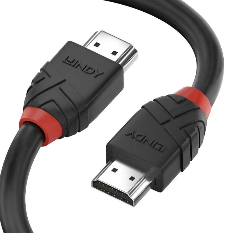 HDMI kabelis - LINDY Juodas Line HDMI Kabelis, M/M, 7,5 m, Juodas