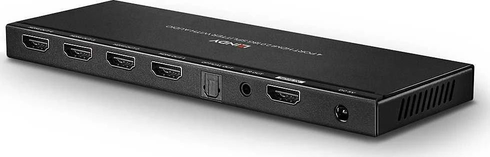 „Lindy“ adapteriai – 4 prievadų HDMI 2.0 4096x2160@60Hz garso ištraukiklis